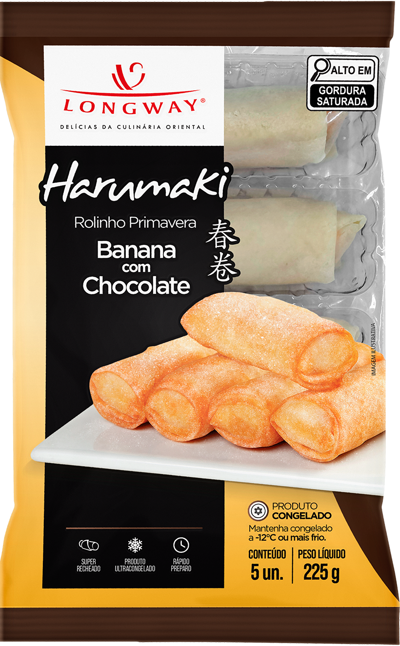 Rolinho banana com chocolate